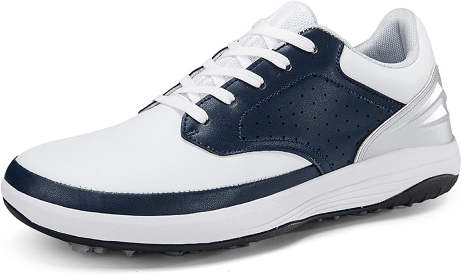 Waterproof Golf Shoes Men's Four Seasons All Weather Spiked Golf Shoes Classic Non-Slip Lace-up Professional_vogvips.com