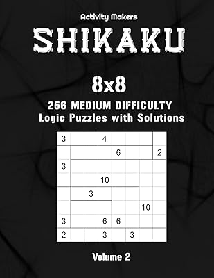 Shikaku Puzzle Book: 8x8 : 256 Medium Difficulty Logic Puzzles : Volume 2: Activity Book For Adults | Perfect Gift for Puzzle Lovers