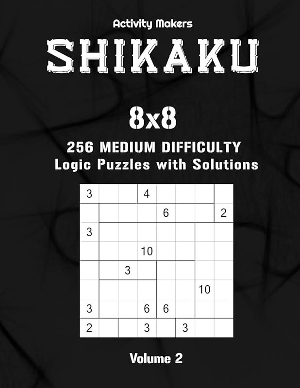 Shikaku Puzzle Book: 8x8 : 256 Medium Difficulty Logic Puzzles : Volume 2: Activity Book For Adults | Perfect Gift for Puzzle Lovers by Activity Makers