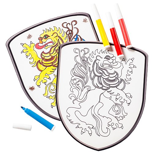 Algopix Similar Product 6 - Color Your Own Kingdom Shield