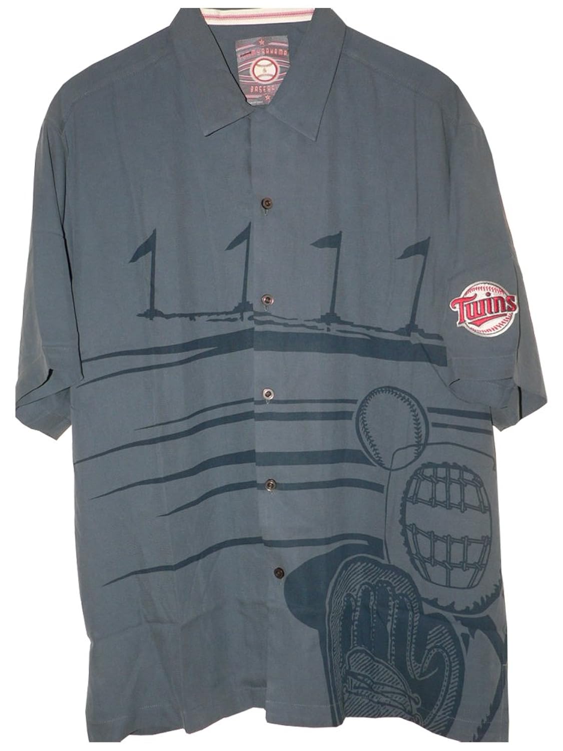 

Tommy Bahama MLB Official Game of Summer Silk Baseball Camp Shirt