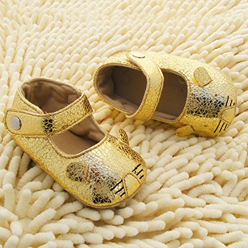 

Weixinbuy Baby Girl's PU Leather Velcro Soft Sole Crib Shoes