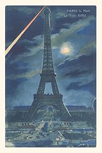 Vintage Journal Eiffel Tower at Night (Pocket Sized - Found Image Press Journals)