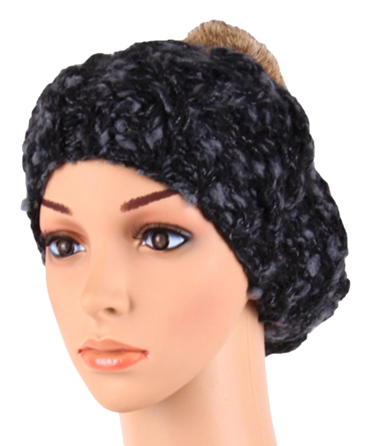 

BXWU Women's Winter Wool Outdoor Beret Cap Bucket Knitted Tuque Hat