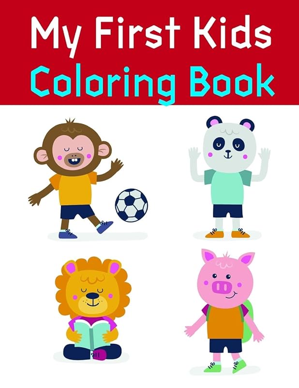 My First Kids Coloring Book: Funny ,Beautiful and Stress Relieving Unique Design for Baby ,kids learning (pet cartoon) by J.K. Mimo
