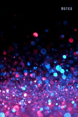 Notes: Hardcover / Password Book Cleverly Disguised With Beautiful Design / Pink Blue Sparkles on Black / Discreet Internet Username and Website Login ... / Great Senior Citizen Gift For Women Men
