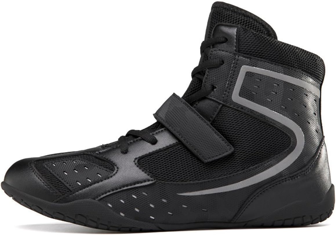 Men's Boxing Shoes High Top Squat Kickboxing Shoes Lightweight Wrestling Boots Sparring Unisex's Competition Footwear_vogvips.com