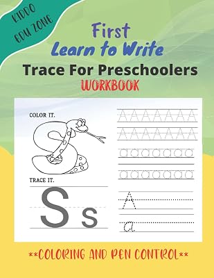 Trace For Preschoolers: First Learn to Write Tracing and Handwriting Practice workbook for Preschoolers, Coloring letter for Kids, Pre K, Kindergarten and Kids to Learn to write alphabets and letters.