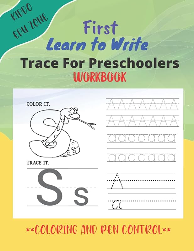 Trace For Preschoolers: First Learn to Write Tracing and Handwriting Practice workbook for Preschoolers, Coloring letter for Kids, Pre K, Kindergarten and Kids to Learn to write alphabets and letters. by KIDDO EDU ZONE