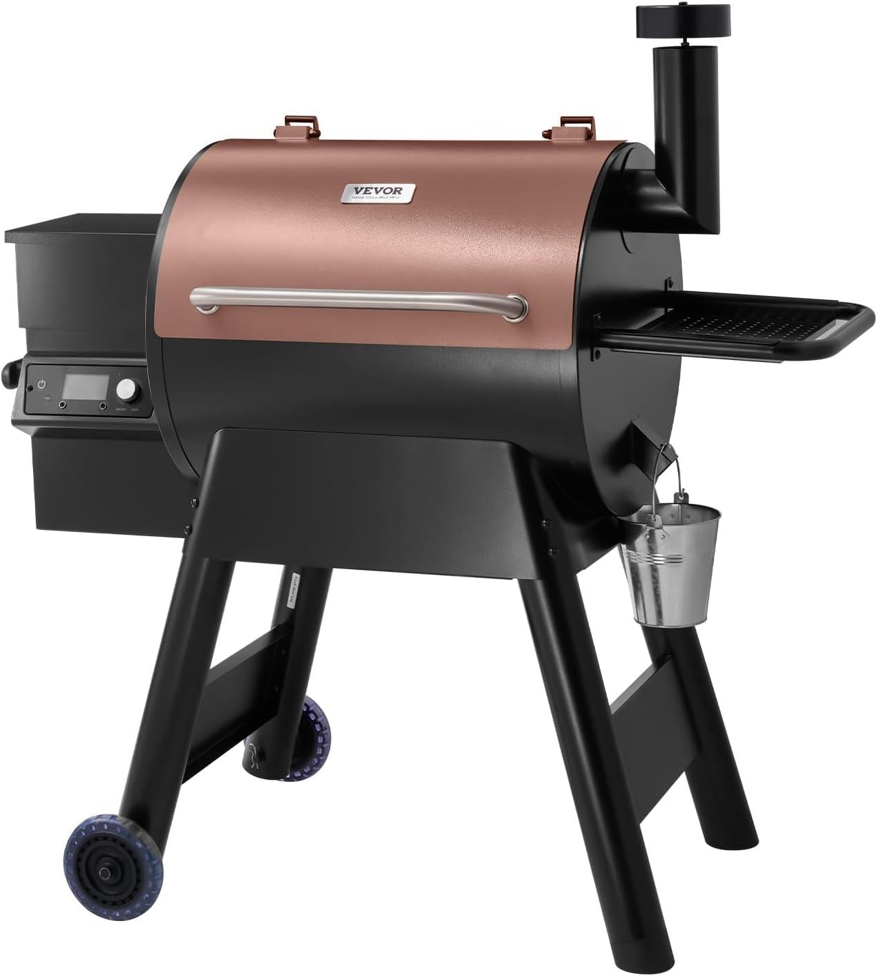 VEVOR Barbecue a pellet di legno con affumicatore, 8 funzioni in 1 per cucinare all'aperto, area di cottura di 575 pollici quadrati, affumicatore elettrico con controllo tramite app Wi-Fi._voghion.com