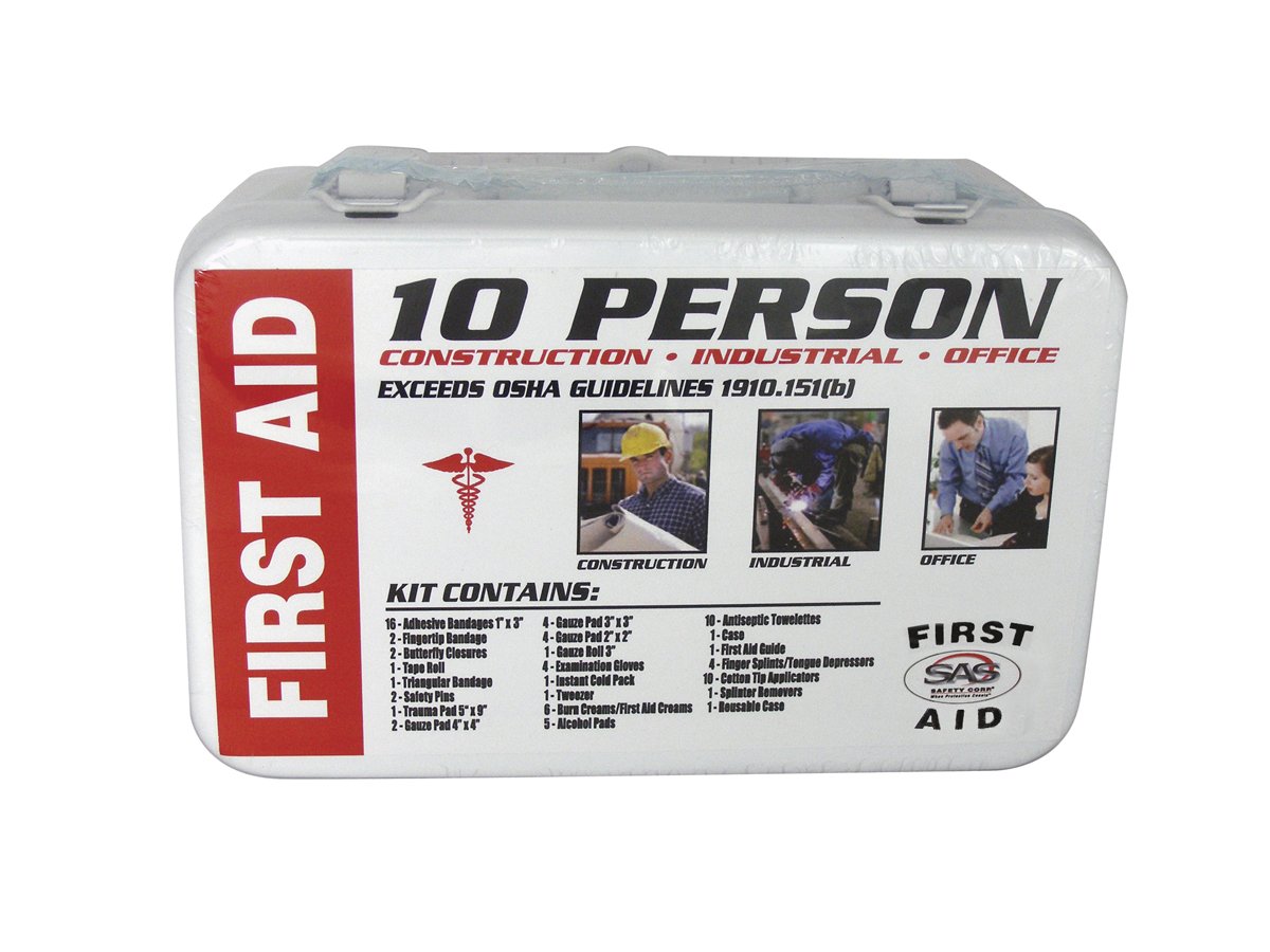 

SAS Safety 6010-01 10-Person First-Aid Kit, Metal Box