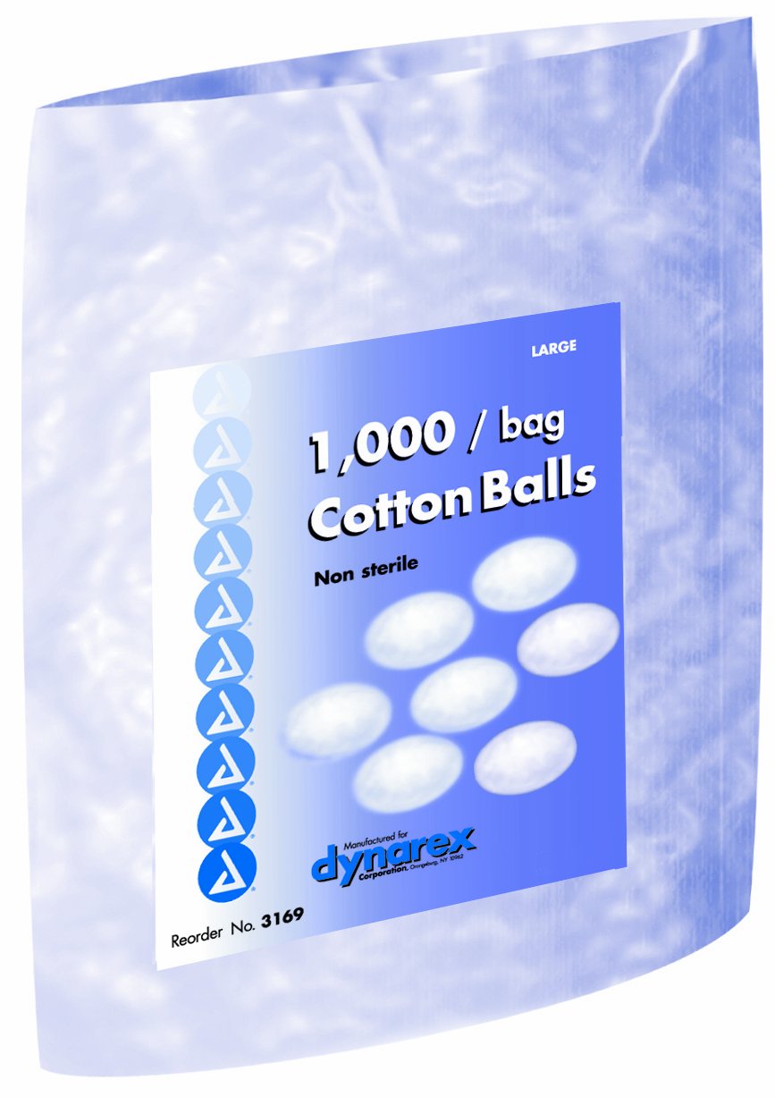

Dynarex Cotton Ball Large, Non-Sterile, 1000 Count
