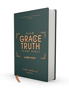 NASB, The Grace and Truth Study Bible (Trustworthy and Practical Insights), Large Print, Hardcover, Green, Red Letter, 1995 Text, Comfort Print by Zondervan