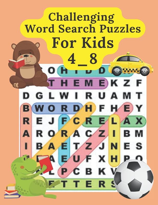 Challenging Word Search Puzzles for Kids 4_8: Mind-Bending Puzzles, 100 Word Search Puzzles, Search And Find Book For Kids, (Search and Find) 8000+ Words Word Search Puzzle Book for Adults by Abdessamad benJournal