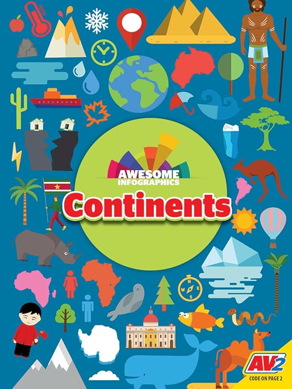 Continents (Awesome Infographics) by Harriet Brundle