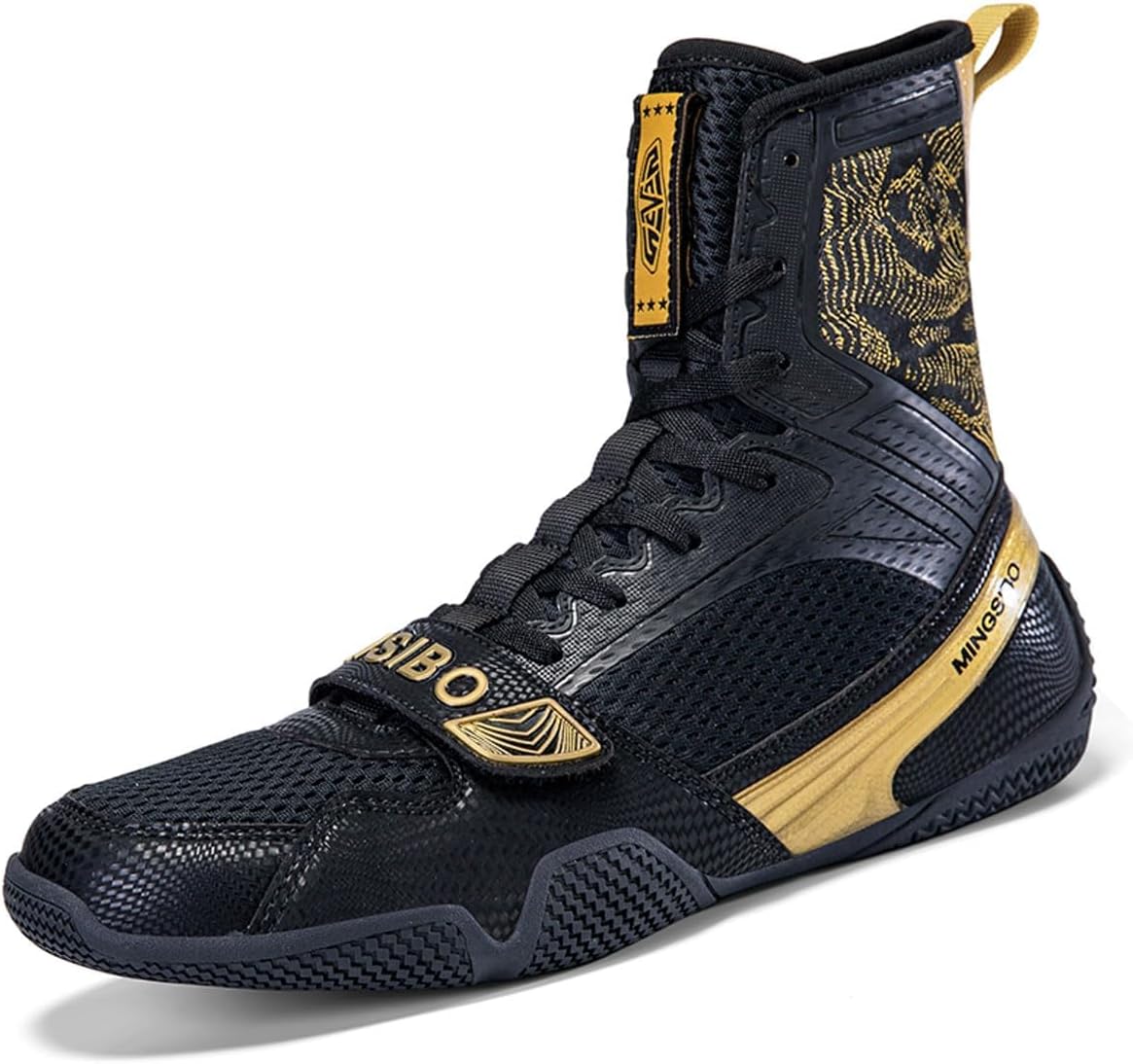 Mens Womens High Top Wrestling Boxing Shoes Lightweight Non-Slip Breathable Fitness Sneakers For Boxing Weightlifting Training_vogvips.com