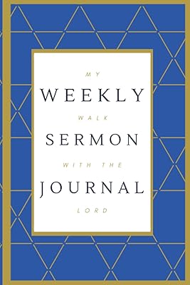 Weekly Sermon Journal: 52 Week Worship Journal for men