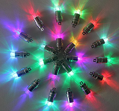 H.Q. Dynamics Pack of 24 Color Changing Mini Blinking LED Party Lights for Balloons Paper Lantern Lights Birthday Party Floral Wedding Halloween Christmas Decoration Submersible Waterproof Party Supplies Fairy Lights Party Decorations Centerpieces (24 pcs)