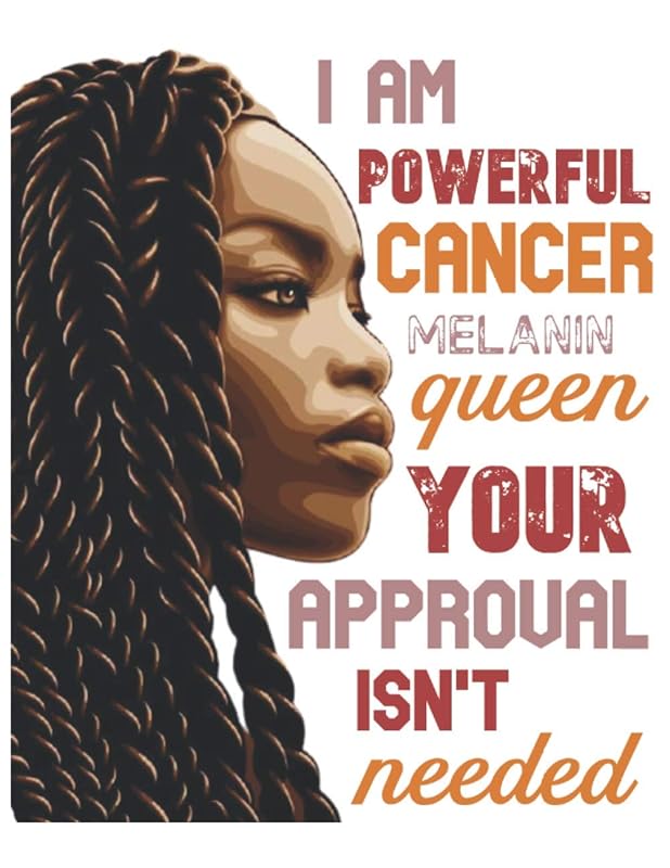 I Am Powerful Cancer Melanin Queen Sketchbook: This cute zodiac themed drawing pad for women and girls featuring a simple graphic design of a pretty ... with a strong, positive black power message. by Lush Publishings