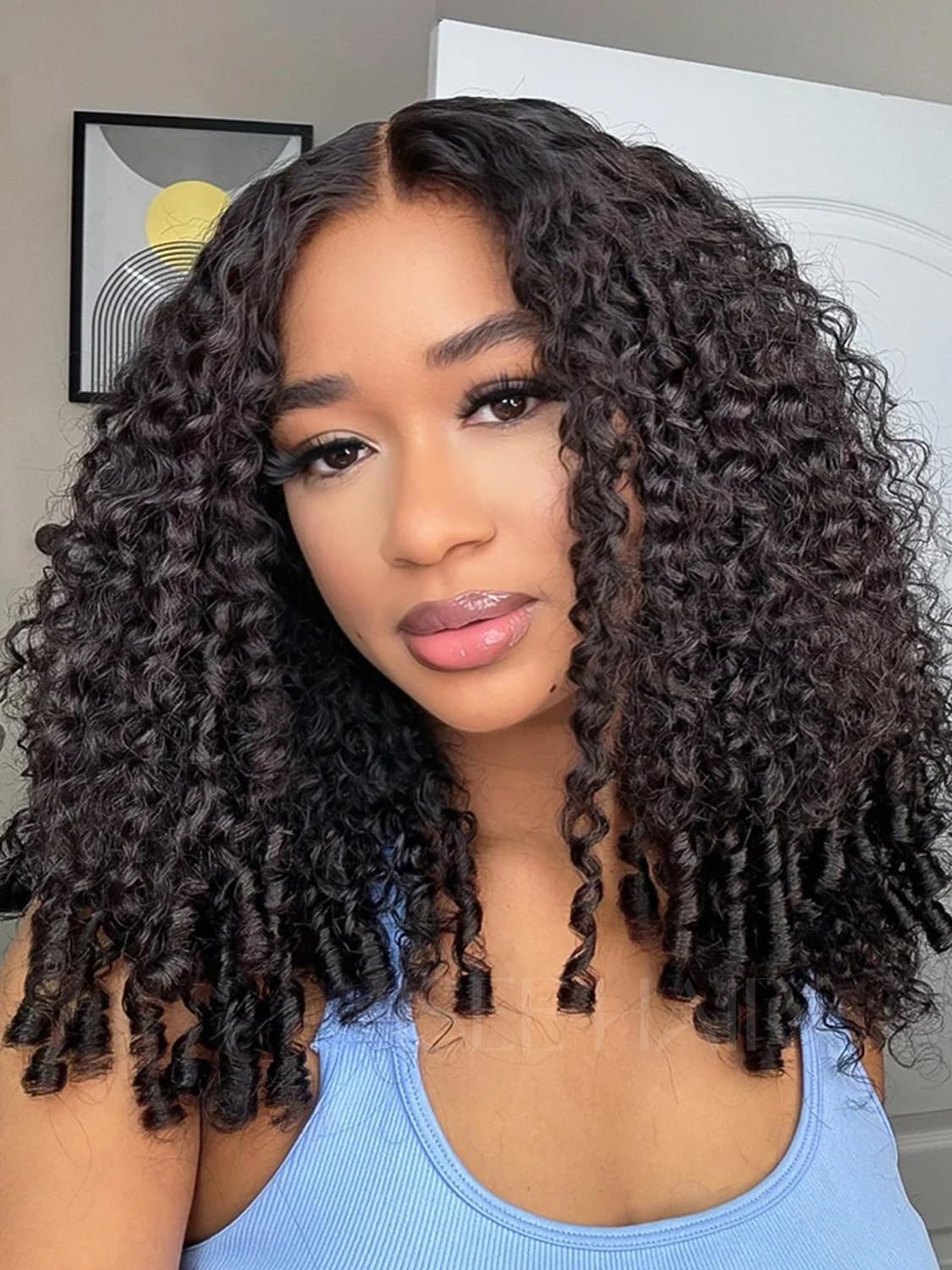Parrucca lace front in capelli umani kinky curly birmani_voghion.com