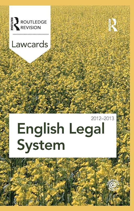 English Legal System Lawcards 2012-2013 by Routledge