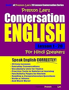Preston Lee's Conversation English For Hindi Speakers Lesson 1 - 20 (Preston Lee's English For Hindi Speakers)