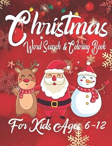 Christmas Word Search & Coloring Book For Kids Ages 6-12: Exercise your brain and fill your heart with Christmas Word Search and Coloring by David Pope