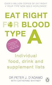Eat Right for Blood Type A: Maximise your health with individual food, drink and supplement lists for your blood type by Peter J. D'Adamo