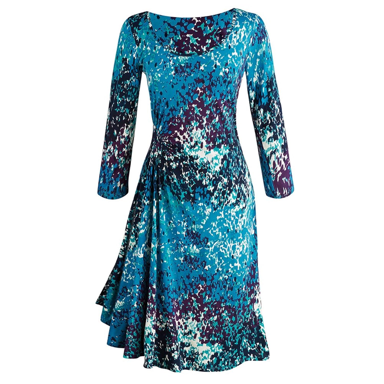 

Women's Lenna Blue And Purple Long Sleeve Dress