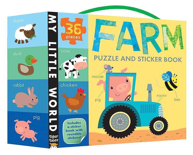 Farm Puzzle and Sticker Book (My Little World) by Tiger Tales