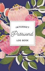 Internet Password Log Book: Navy & Pink Floral Online Account Organizer by Splendid Paper Co