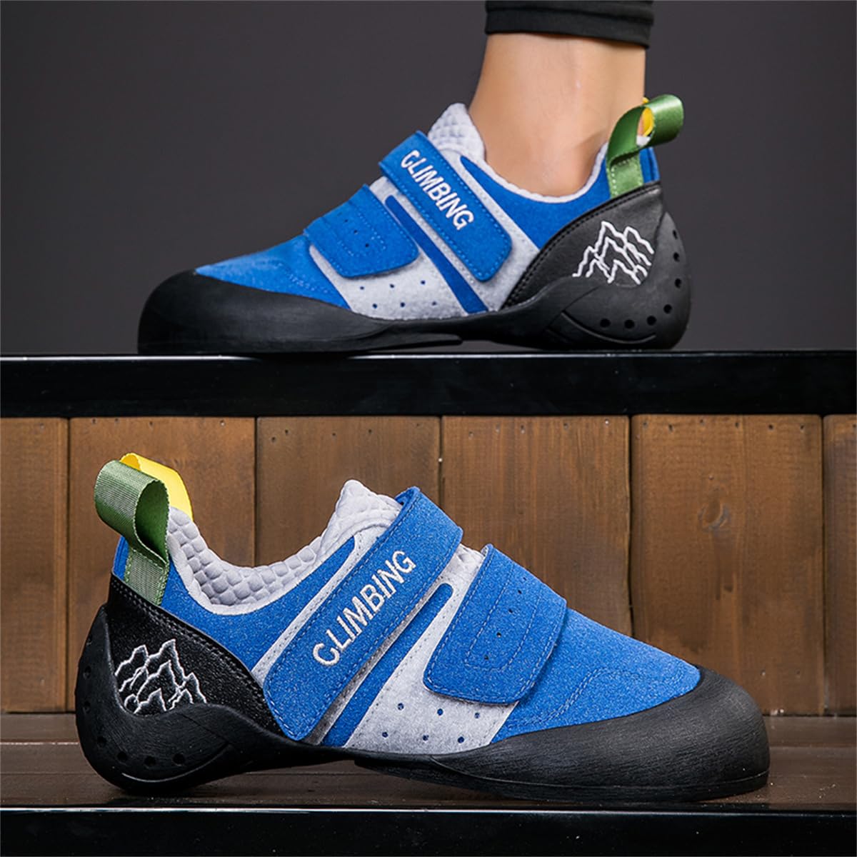 Women Rock Climbing Shoes, Fashion Bouldering Sneakers For Beginners Breathable Non-Slip Ladies Indoor Wall Climbing Sport Footwear_vogvips.com