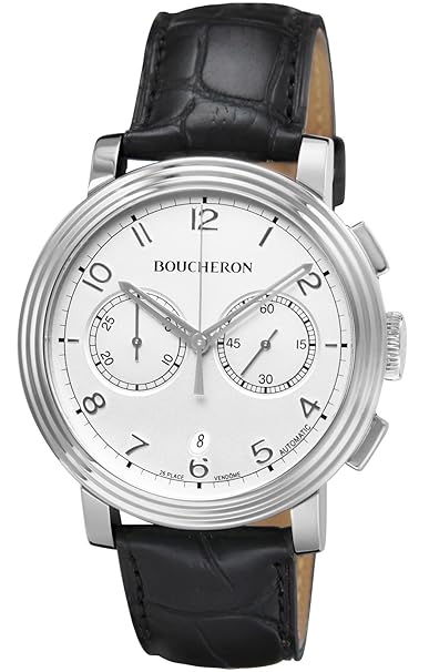 [ブシュロン]boucheron 腕时计 パナム クロノ シルバー文字盘 自动巻