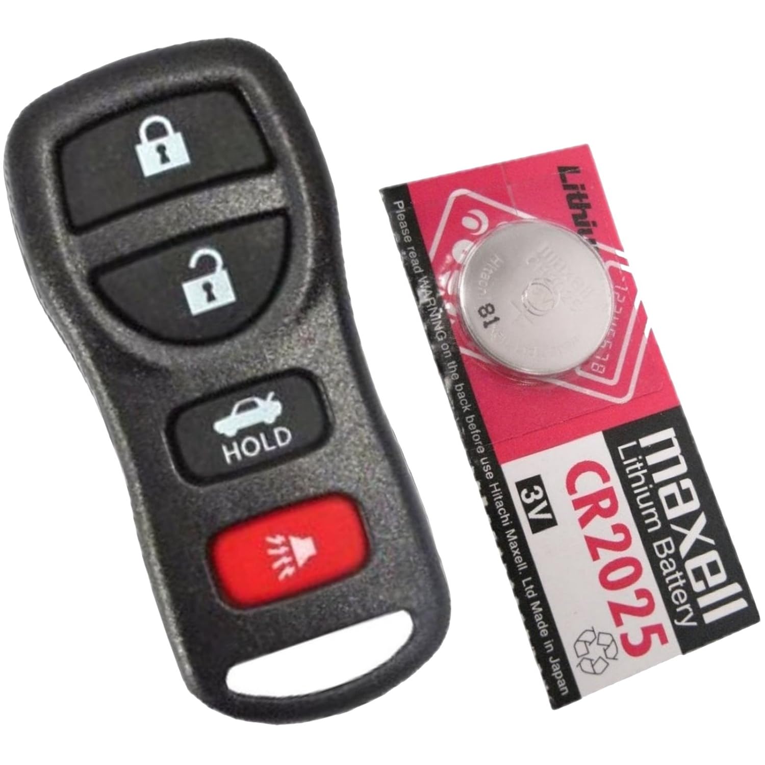 

Discount Keyless Replacement 4 Button Automotive Keyless Entry Remote Control Transmitter with an Extra Battery Compatible with Nissan and Infiniti Vehicles KBRASTU15