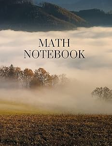 Math Notebook: 120 pages, math notebook, quad ruled workbook, 8.5 x 11 inch large soft cover journal, 5 squares per inch suited for kids and students