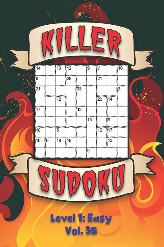 Killer Sudoku Level 1: Easy Vol. 35: Play Killer Sudoku With Solutions 9x9 Grids Easy Level Volumes 1-40 Sudoku Variation Travel Paper Logic Games ... Challenge All Ages Kids to Adult Gifts by Brainiac Sudoku