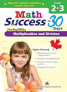 Math Success Basic Skills: Multiplication and Division Grades 2 - 3: Canadian Curriculum Math Workbook