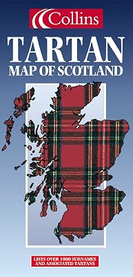 Tartan Map of Scotland (Collins British Isles and Ireland Maps)