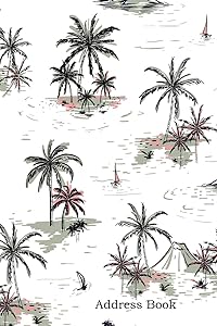 Address Book: With Alphabetical Index Beautiful seamless island pattern on white cover