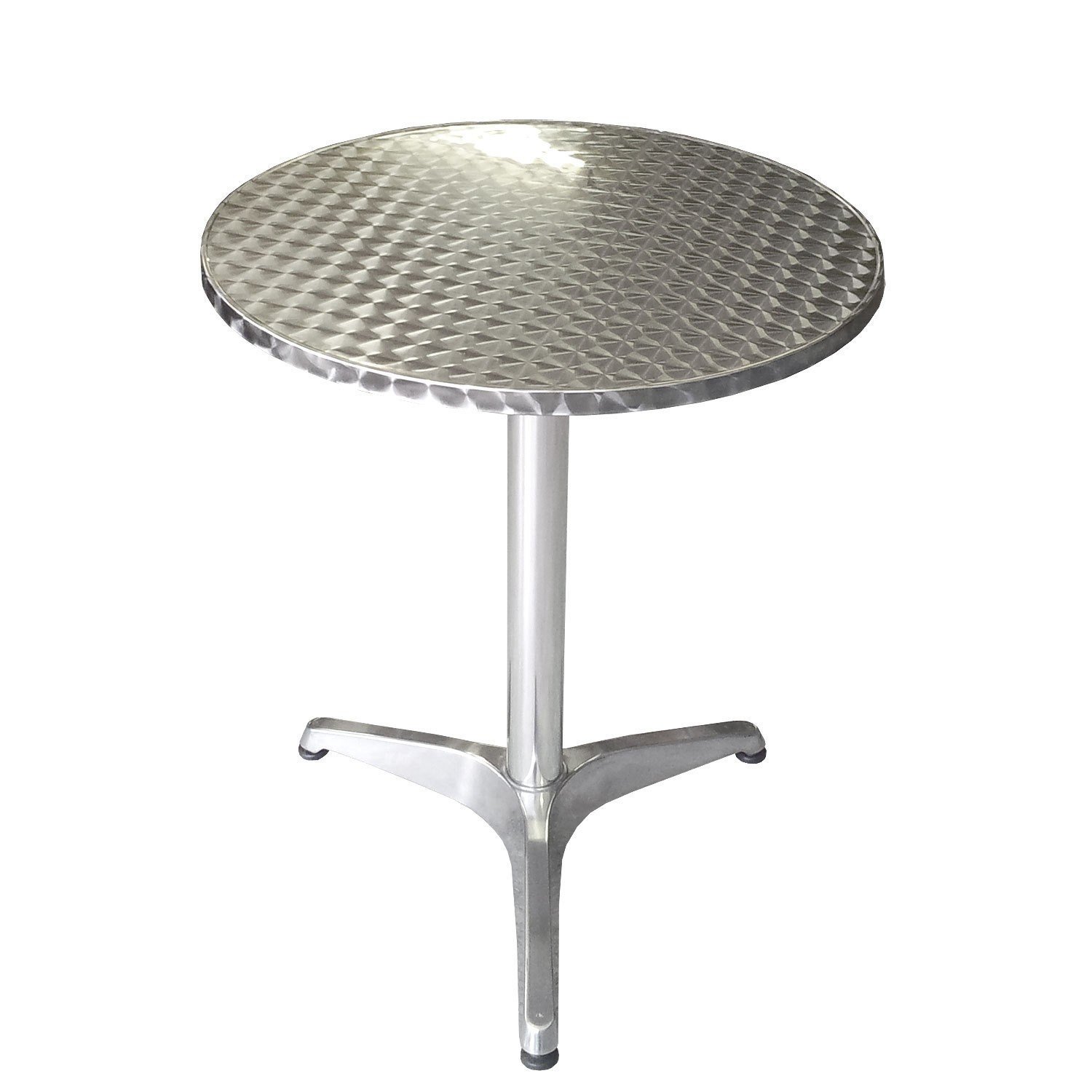 Bistrotisch Aus Aluminium - Wetterfester Gartentisch 70cm Rund