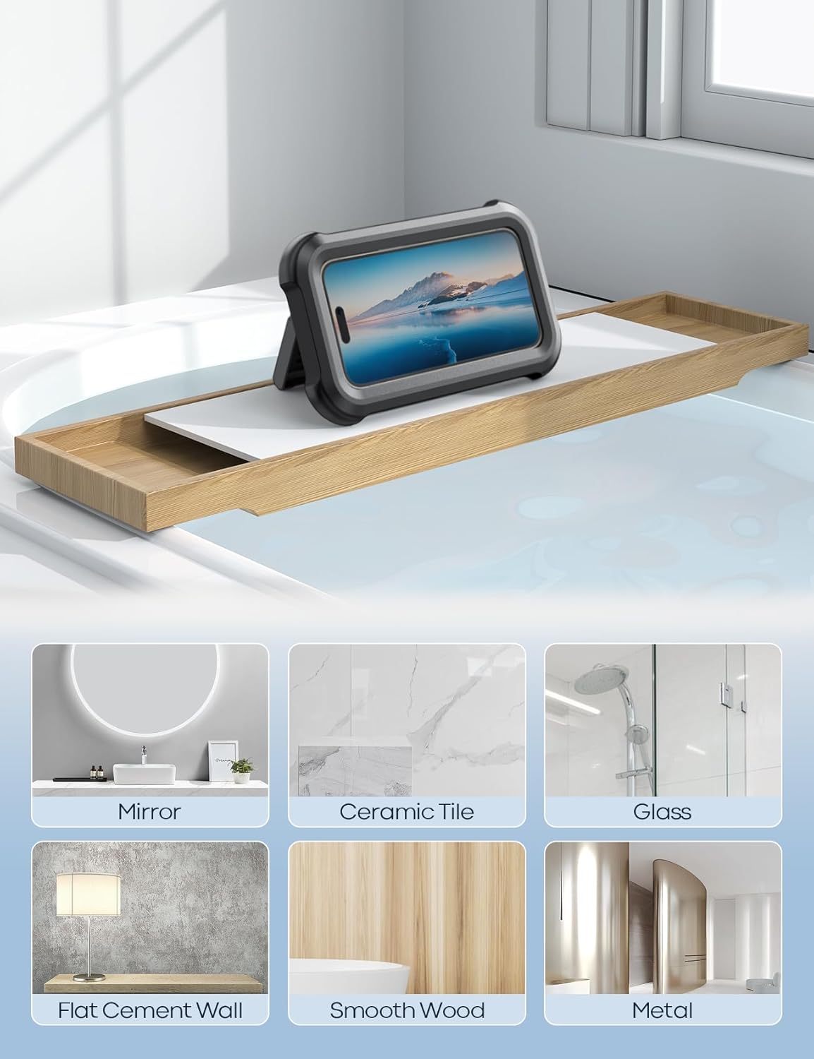 Wasserdichte Duschhalterung für Handys – 480° drehbar, ausziehbar und verstellbar, wasserdicht und beschlagfrei._voghion.com