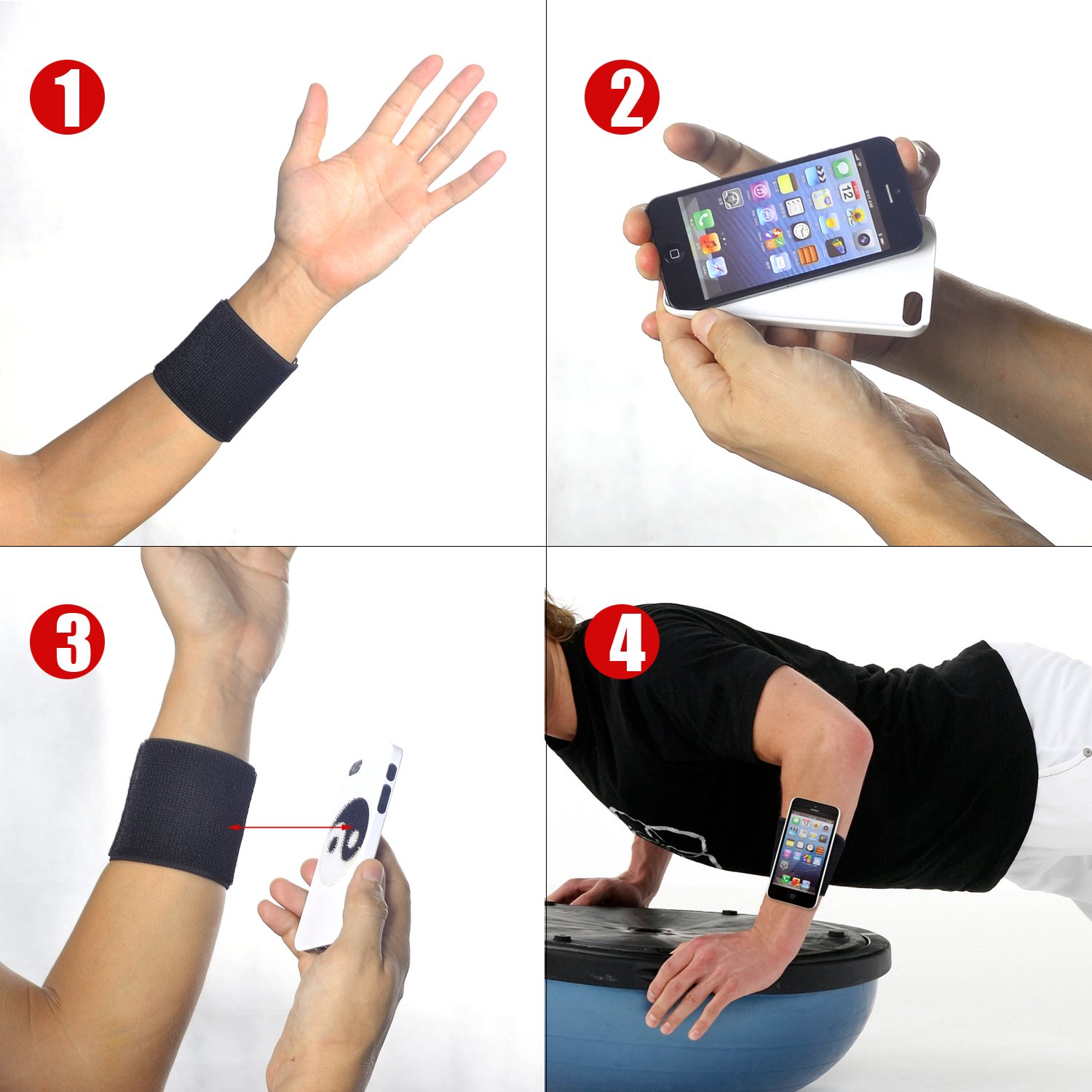 

TFY Sports Wristband / Forearm Band for iPhone 5 - Black