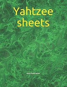Yahtzee sheets: 120 Score Sheets for Scorekeeping Large Print 8.5"x11" yahtzee score cards Book-9