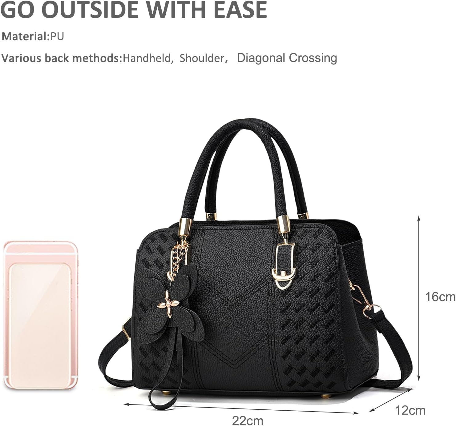 Classic Handbags For Women Small Top Handle Bags Elegant Shoulder Bags PU Leather Crossbody Bag For Everyday Use_voghion.com