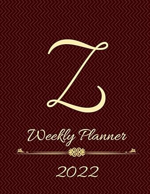 weekly planner: Monogram initial Planner letter Z for men and woman