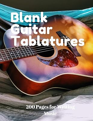 Blank Guitar Tablatures: 200 Pages of Guitar Tabs for Songwriting with Six 6-line Staves and 7 blank Chord diagrams per page. Write Your Own Music ... Journal, Songwriting, Blank Guitar Tabs)