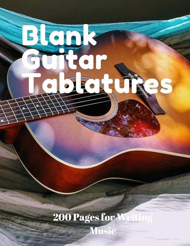 Blank Guitar Tablatures: 200 Pages of Guitar Tabs for Songwriting with Six 6-line Staves and 7 blank Chord diagrams per page. Write Your Own Music ... Journal, Songwriting, Blank Guitar Tabs) by J Fender Publishing