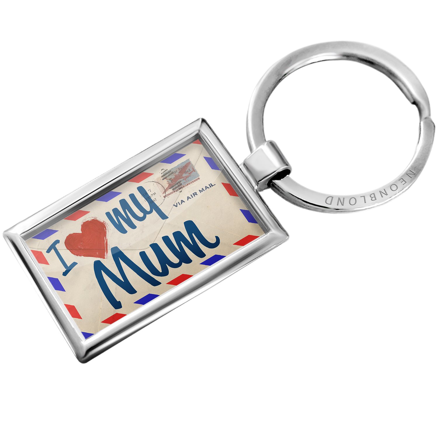 

Keychain I Love my Mum, Vintage Letter - Neonblond