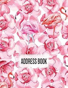 Address Book: Flamingos Cover Address Book, Record Birthday, Phone Number, Address, Email and Notes, 120 Pages, Size 8.5" x 11" Design by Arnd Haag