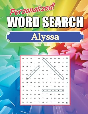 Alyssa Word Search: Large Print Word Find Puzzles